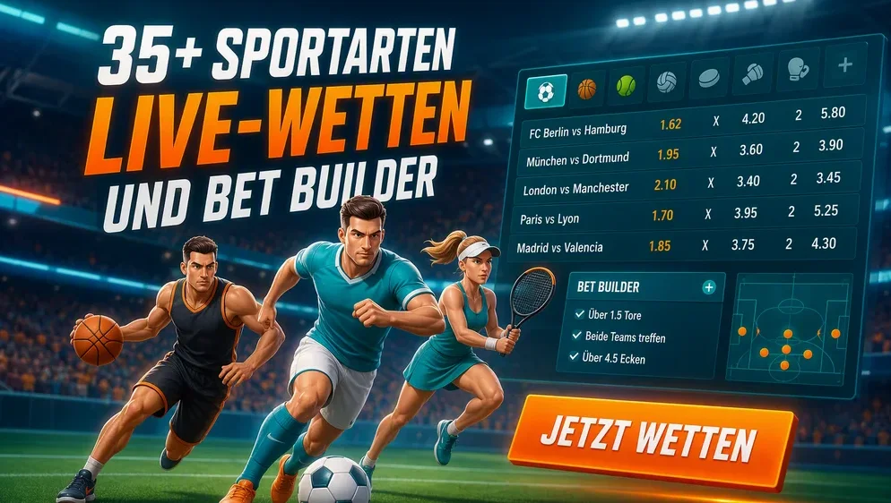 Fußballstadion mit digitalen Wettquoten auf dem Bildschirm