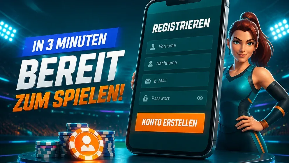 Registrierungsformular mit Eingabefeldern auf Smartphone
